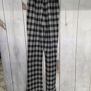SHEIN Black and White Plaid Women's Trousers